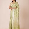 Chanderi Silk Saree in Golden Color worn my a women