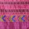 Kantha Stitch Tussar Silk Saree in the color of beige with purple, pink, and grey accents.