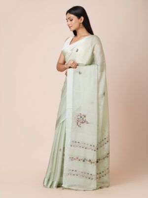 Fancy Crepe Sarees with Embroidery