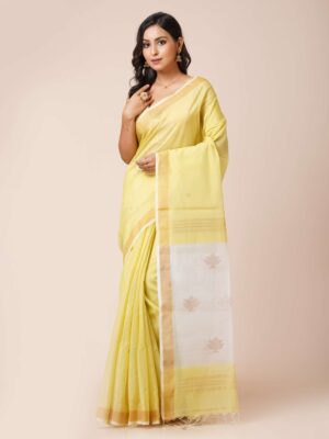 Yellow Silk Cotton Saree
