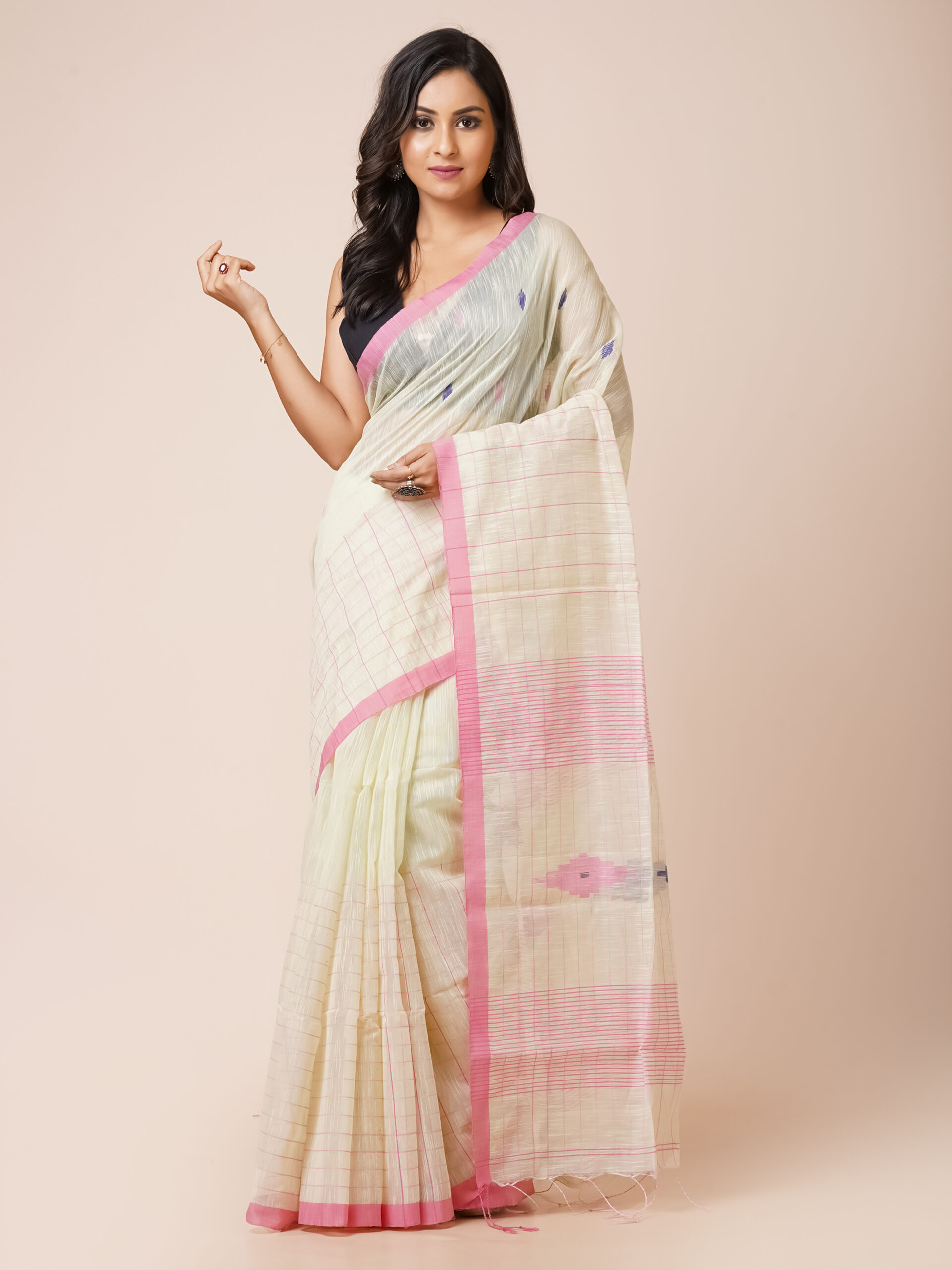 "SMARTY " SLUB COTTON SAREE