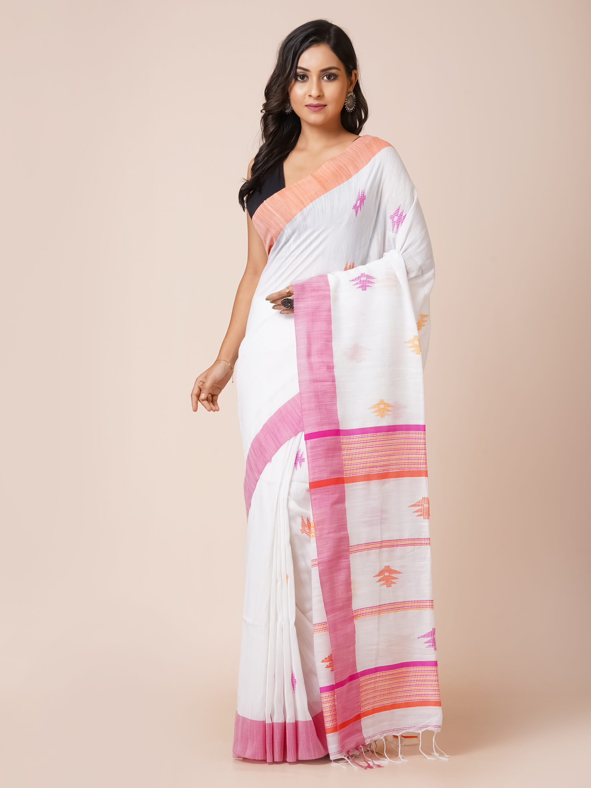 "SNOWDRIFT" BLENDED COTTON SAREE