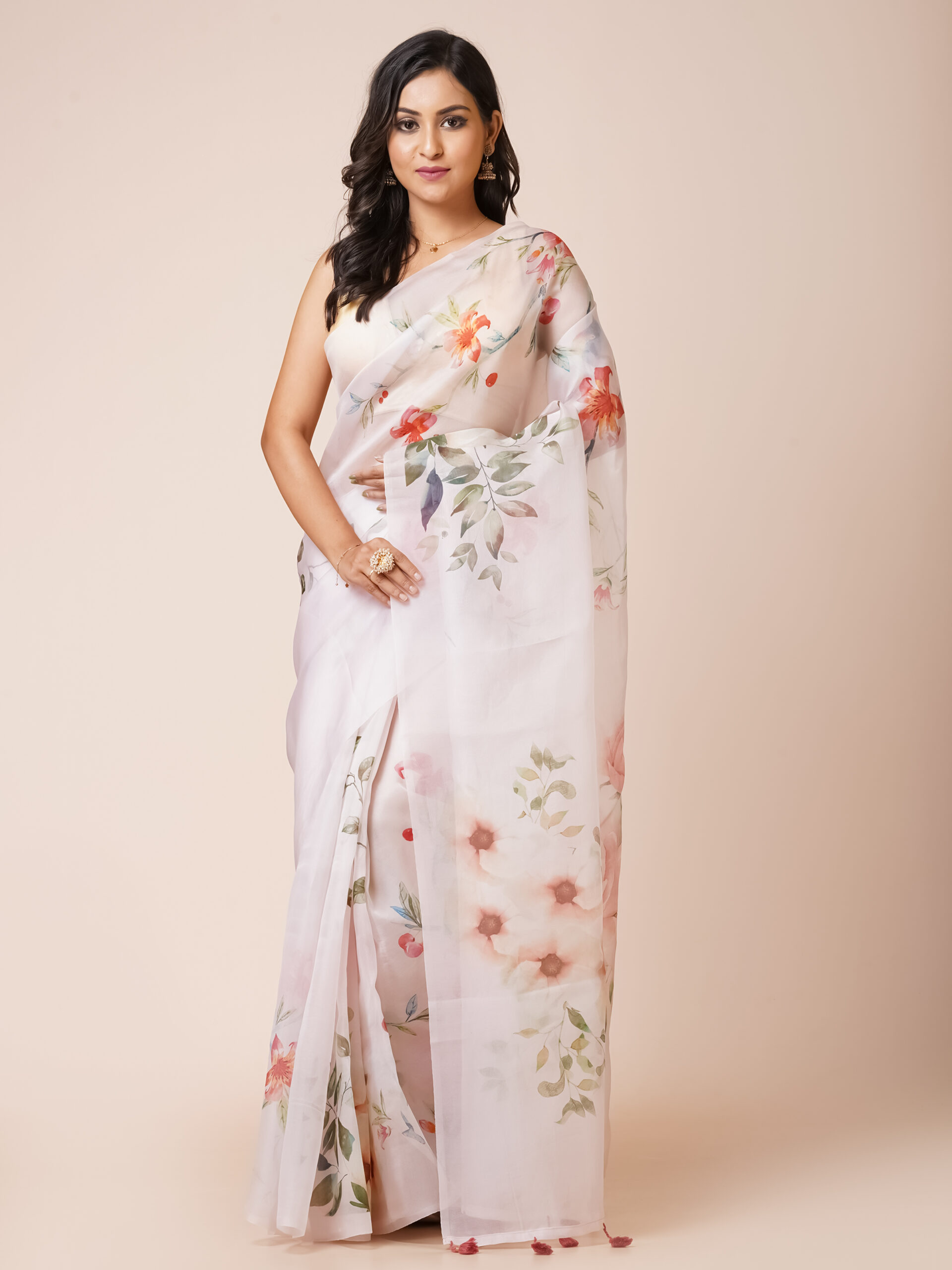 "CHANDNI " PURE KORA ORGANZA SAREE