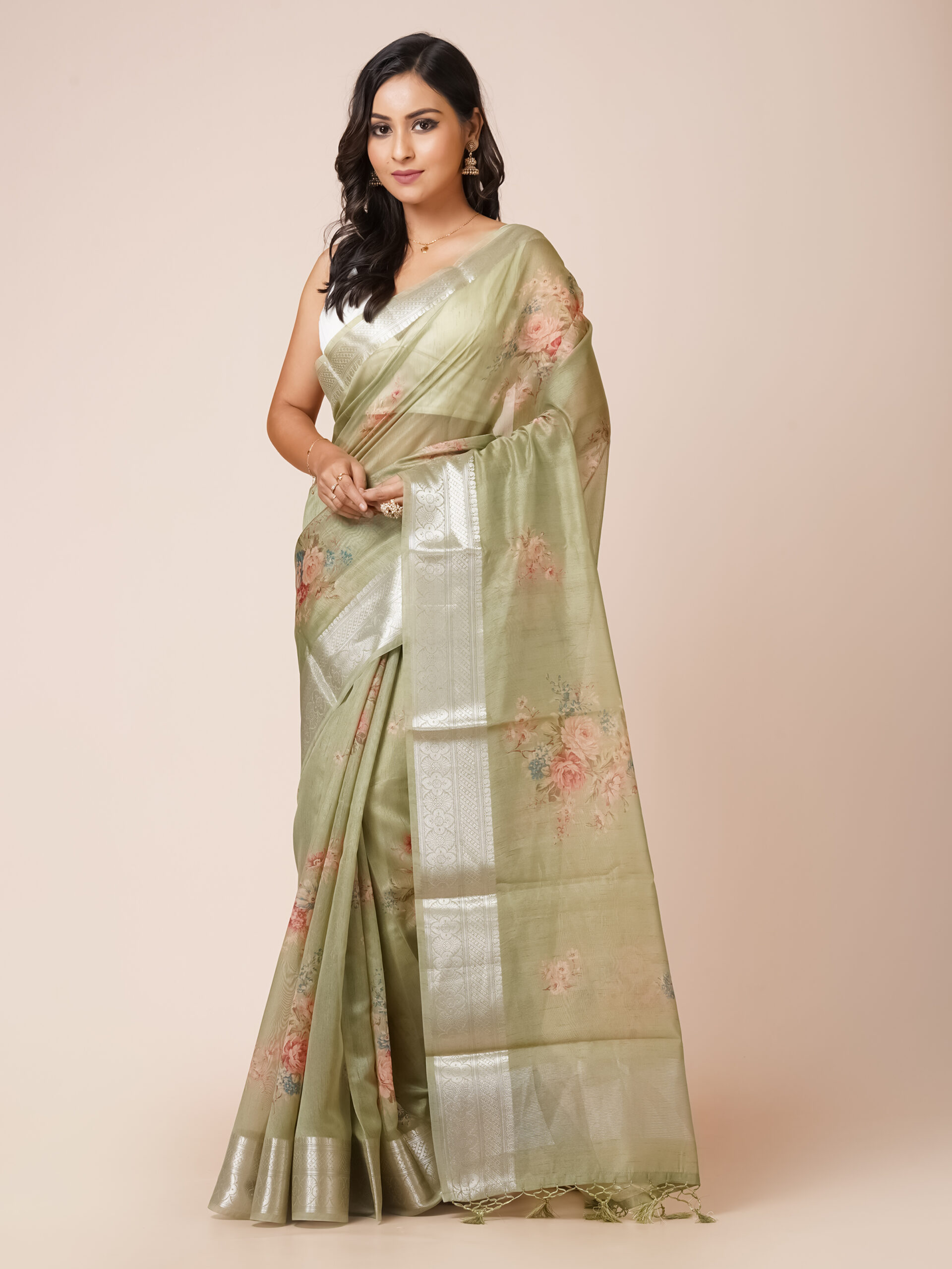 "NEEM NOIR" DIGITAL PRINT  FANCY SAREE